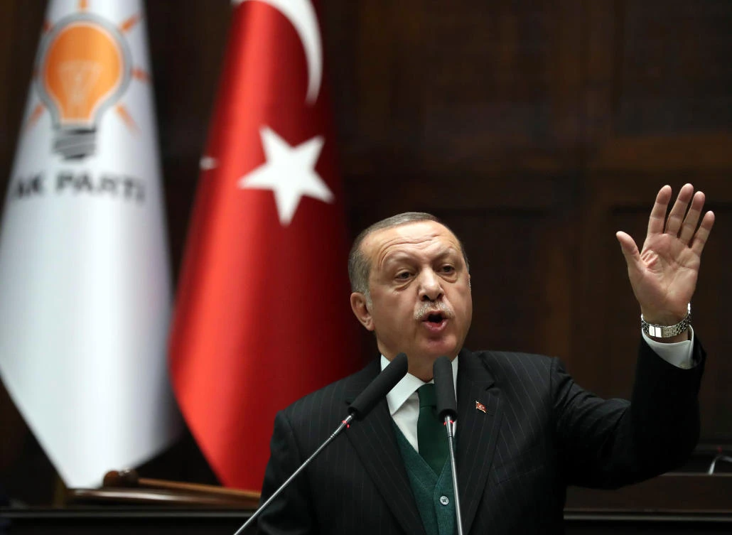 Turkish President and Leader of the Justice and Development Party (AK Party) Recep Tayyip Erdogan delivers a speech in this file photo. (AFP)