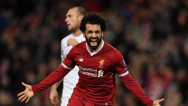 Mohamed Salah surprised children at a hospital in Egypt's Mansoura governorate by giving them a video call. (AFP)