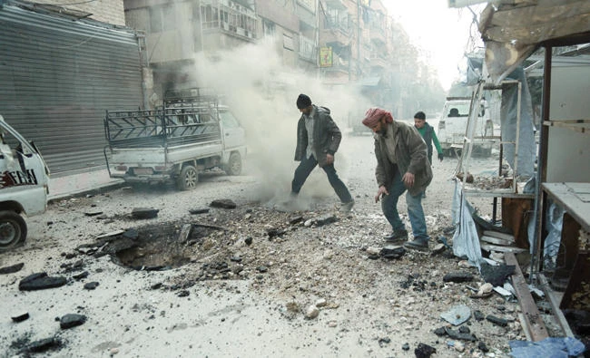 Syrian regime troops have recaptured half of the besieged Eastern Ghouta region in a blistering assault launched on Feb. 18 that has left more than 1,000 civilians dead. (AFP)
