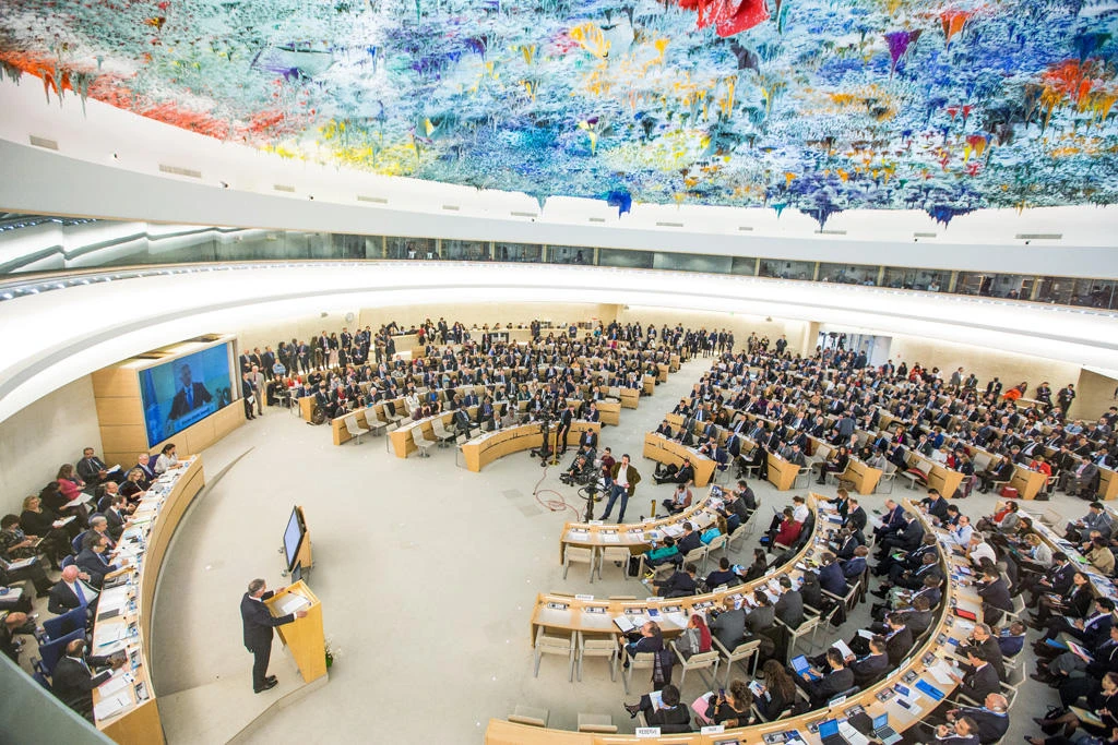 Pakistan’s envoy at the UN Human Rights Council abstained from voting on a resolution against killings of civilians and human rights violations in Syria. (UN/file)