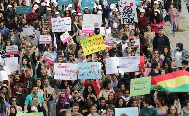 ‘Angry’ women take to the streets in Beirut to protest mistreatment