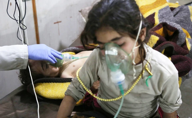 The US has warned Syria it would be ‘very unwise’ to use poison gas in Eastern Ghouta amid reports of chlorine attacks. (AFP)