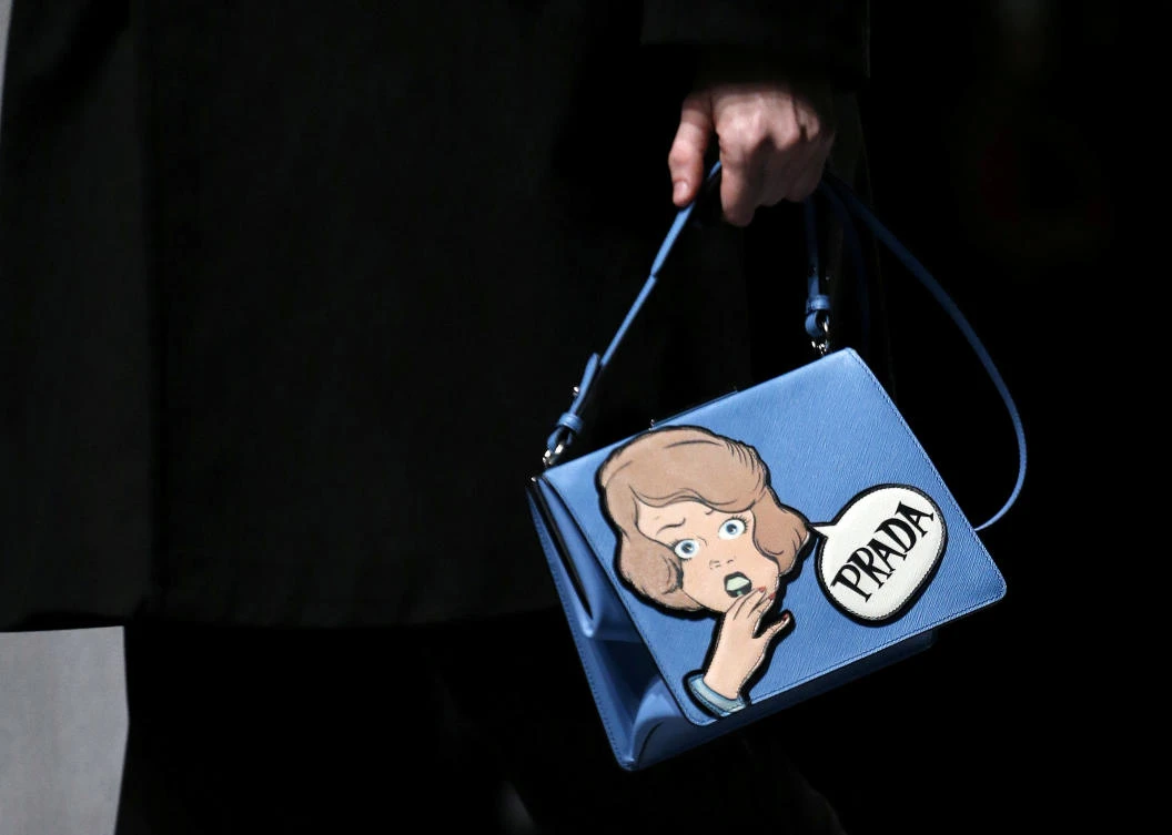 A model displays a creation from the Prada Spring/Summer 2018 show at the Milan Fashion Week in Milan. (Reuters)