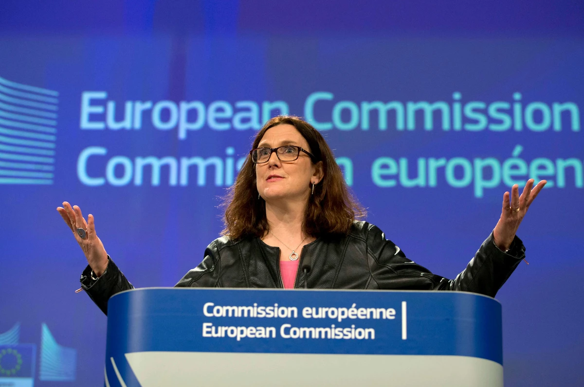 European Commissioner for Trade Cecilia Malmstroem said that Europe will not be intimidated by protectionism. (AP)
