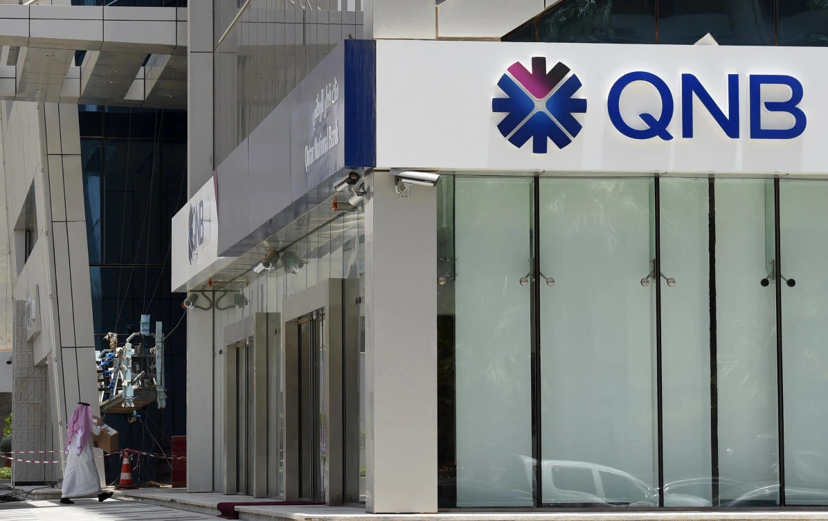 Qatar National Bank (QNB) branch in the Saudi capital Riyadh. (AFP)