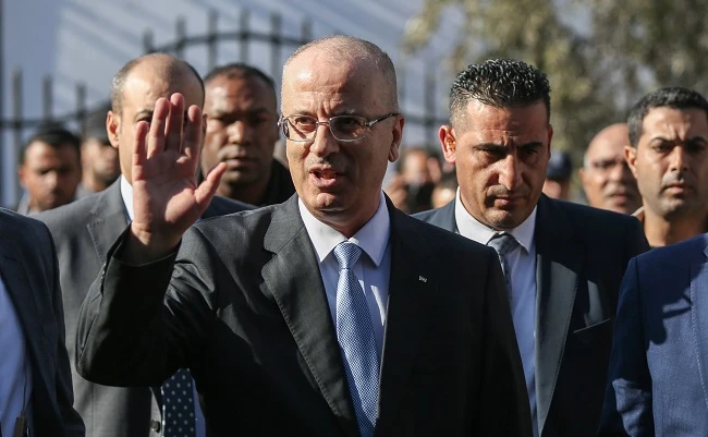 An explosion occurred on a Gaza road shortly after a convoy carrying Palestinian Prime Minister Rami Hamdallah passed by. (AFP)