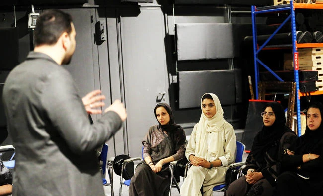 Saudi women study film making at a university in Jeddah, Saudi Arabia, in this March 7, 2018 photo. (REUTERS)