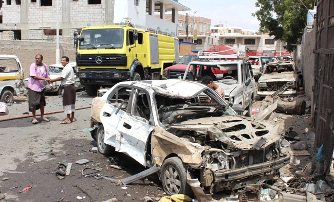 The blast hit an army mess hall in the port city of Aden. (AFP)