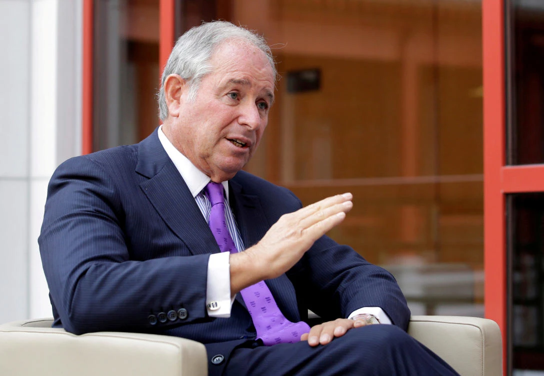 Blackstone CEO Stephen Schwarzman speaks during an interview at Schwarzman College of Tsinghua University in Beijing. (Reuters)
