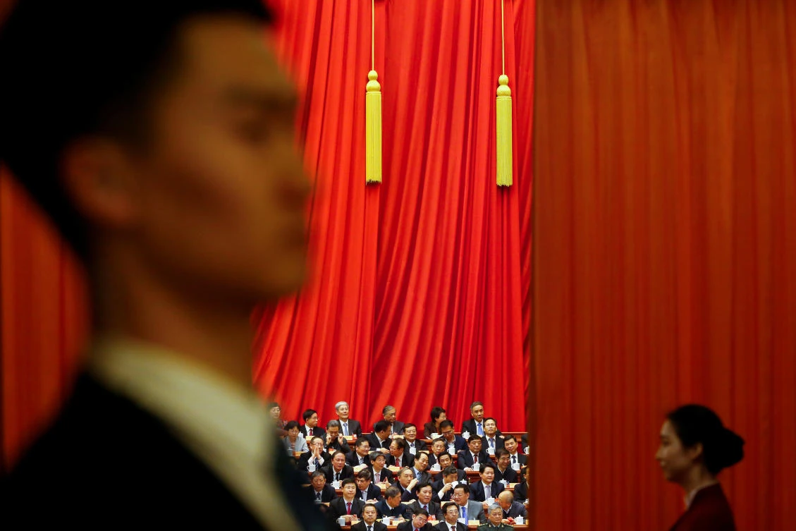 Delegates attend a session of the Chinese People’s Political Consultative Conference in Beijing, where the country's trade relations with the US will figure prominently. (Reuters)