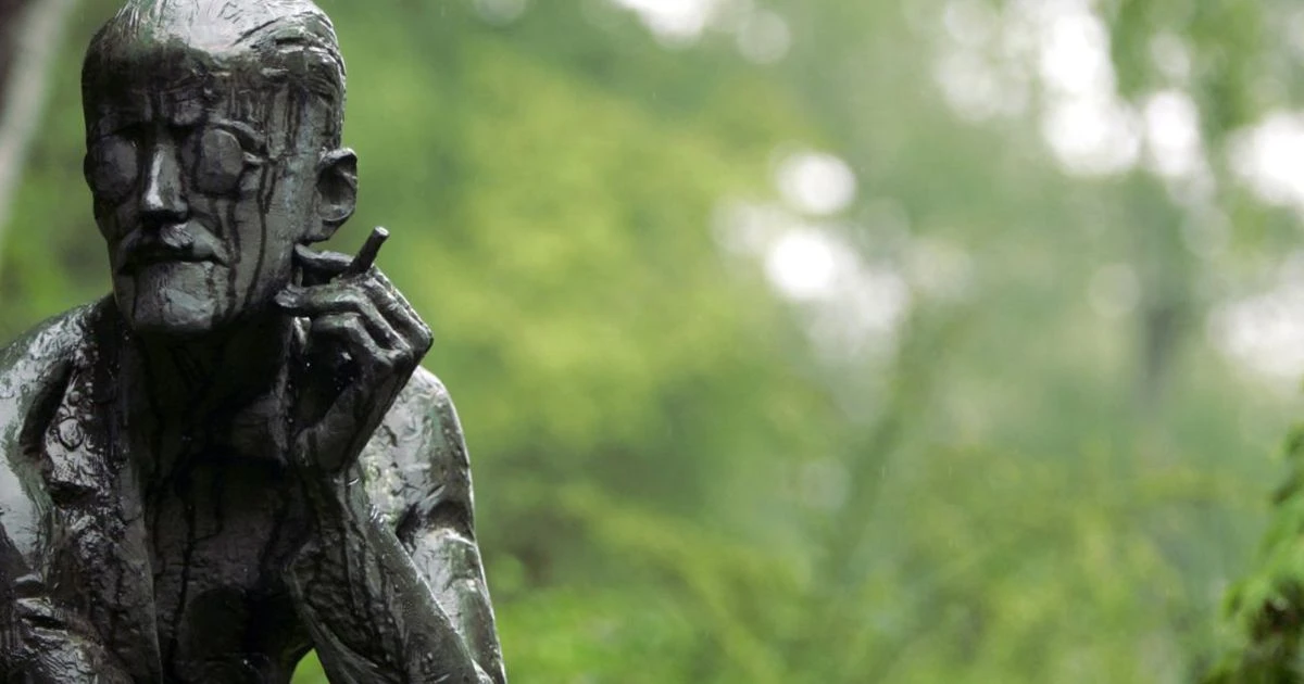 A statue of James Joyce in Zurich’s Fluntern cemetery, where he is buried. (Reuters)