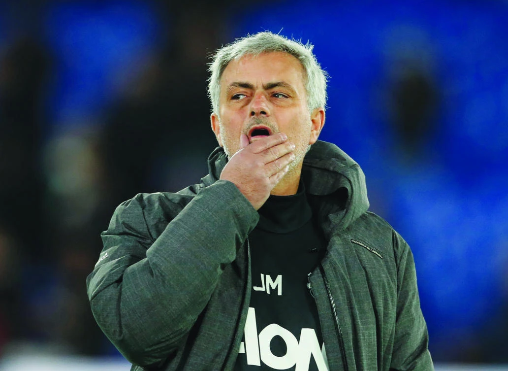 Manchester United coach Jose Mourinho’s tactics have come in for criticism after his side exited the Champions League last week. (REUTERS)
