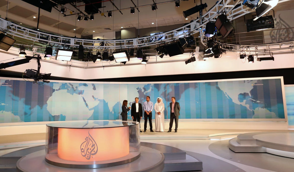File photo for the Qatari channel Al-Jazeera in Doha. (AFP)