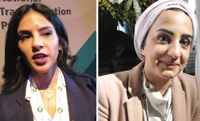 Deem AlHajjaj, left, and Mounira Jamjoom