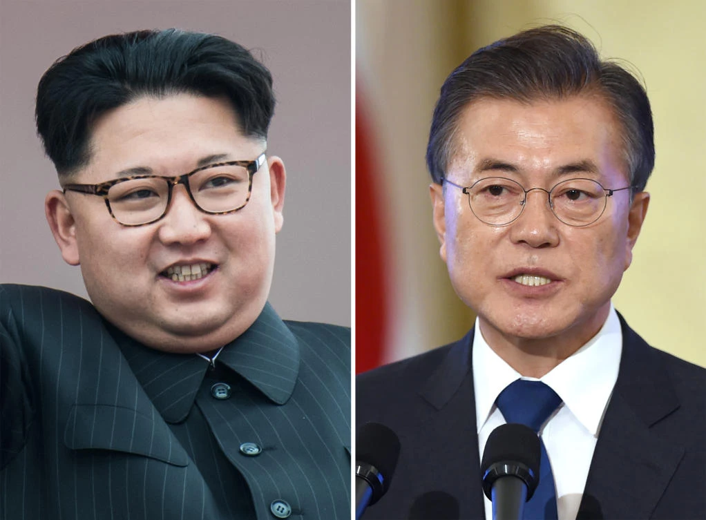 This combo of file photos shows North Korean leader Kim Jong Un (L) and South Korea’s President Moon Jae-In. (AFP)