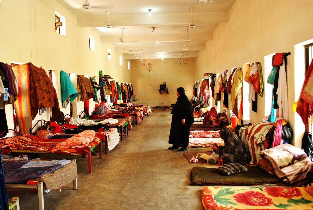 A policewoman inspecting a section. (AN photo by Saba Rehman)