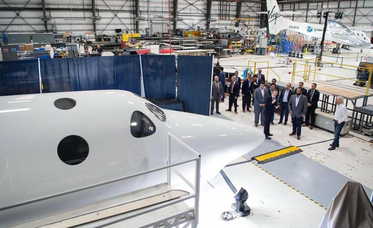 Saudi crown prince visits Virgin Galactic and Mojavi Air and Space port in California