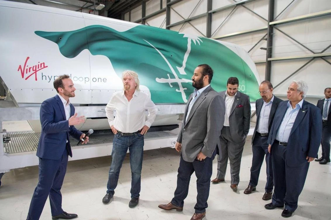 Saudi crown prince visits Virgin Galactic and Mojavi Air and Space port in California