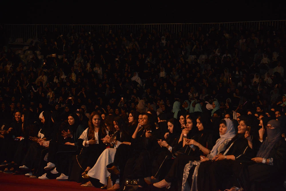 Saudi women enjoy the concert held at the King Abdullah Economic City on Friday. (AN photos by Huda Bashatah)