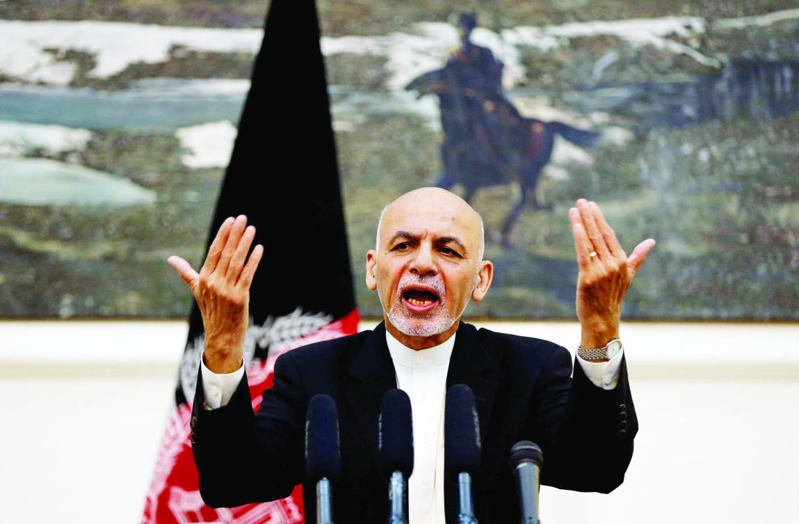 Afghanistan’s President Ashraf Ghani speaks during a recent news conference in Kabul. (Reuters)