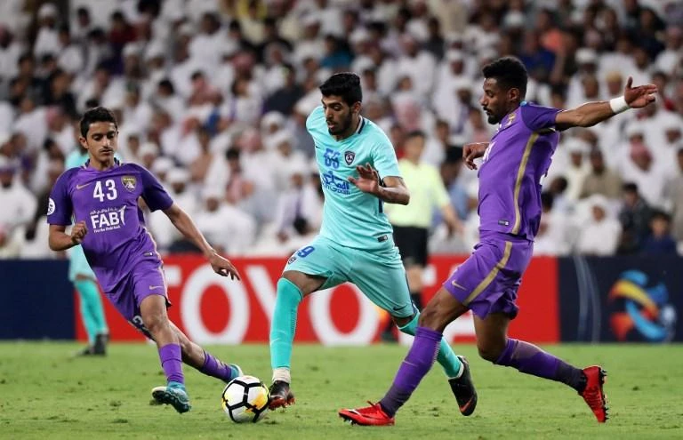 Al-Hilal's midfielder Fahad Al-Rashidi during the AFC Champions League game against Al-Ain. (AFP)