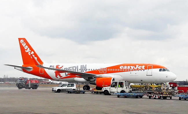 An easyJet plane after it's landing at Tegel airport in Berlin, Germany, in this March 27, 2018 photo. (REUTERS)