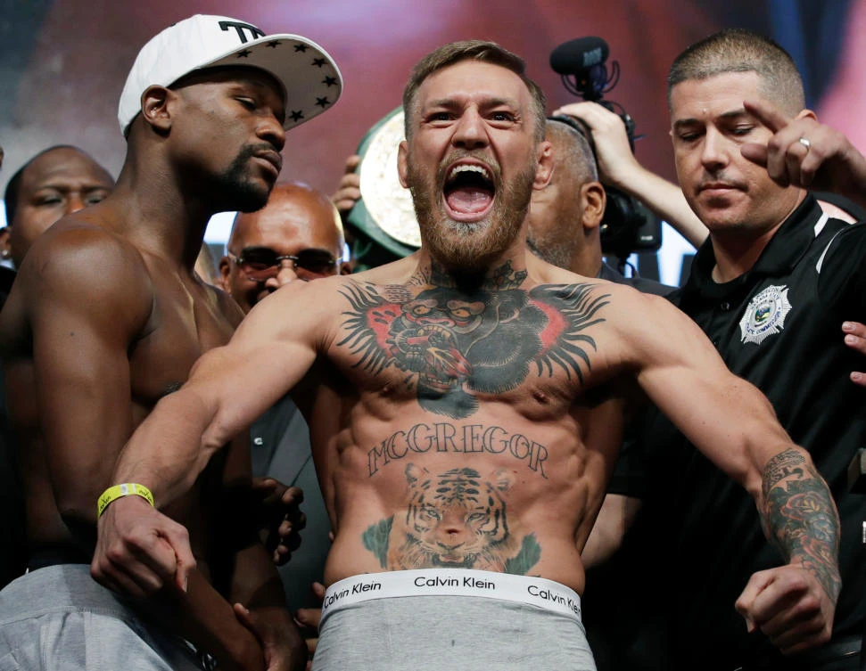 Conner McGregor delivered a brief and to-the-point reaction on Twitter before later gatecrashing the UFC 223 media day, sparking chaotic scenes. (AP)