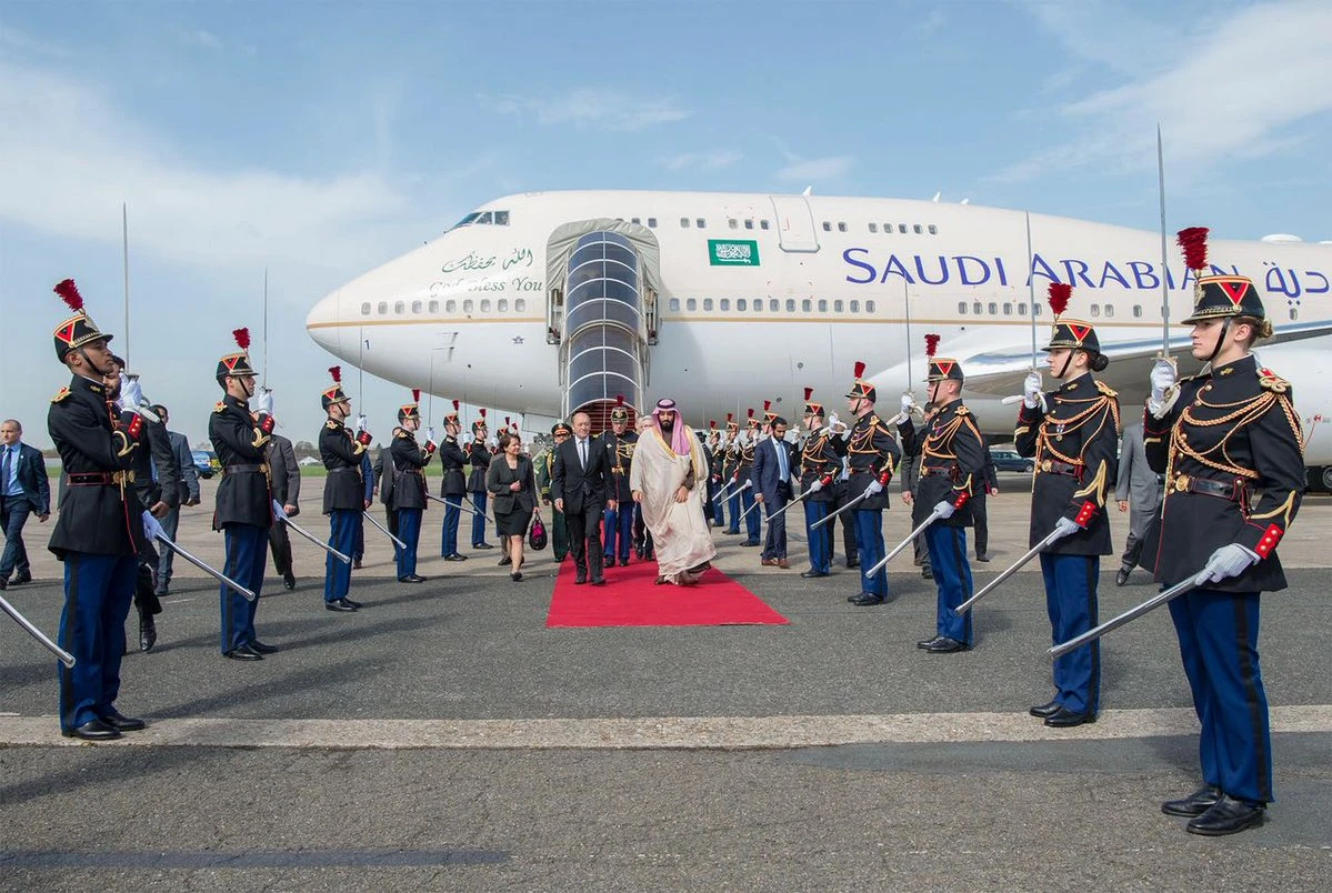 Saudi Arabia’s Crown Prince Mohammed Bin Salman arrives in France on official visit