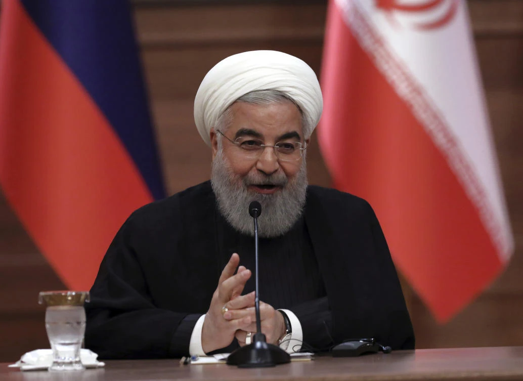 “Iran will not violate the nuclear deal, but if the United States withdraws from the deal, they will surely regret it. Our response will be stronger than what they imagine and they would see that within a week,” Iranian President Hassan Rouhani said on Monday in a speech broadcast live on state television. (AP)