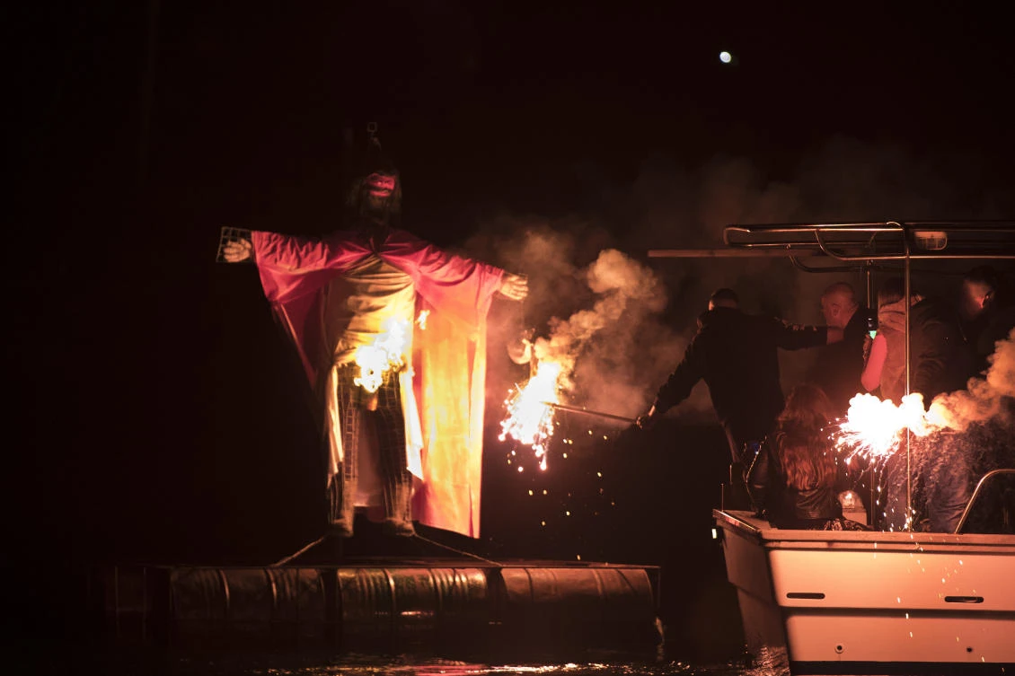 Greek town ritually burns Judas as Orthodox celebrate Easter
