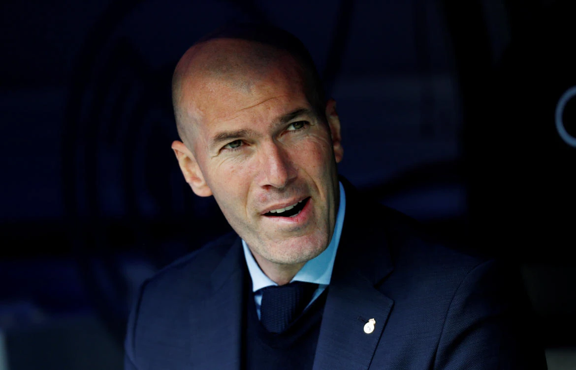 Real Madrid coach Zinedine Zidane before the match with Atletico Madrid at the weekend. (REUTERS)