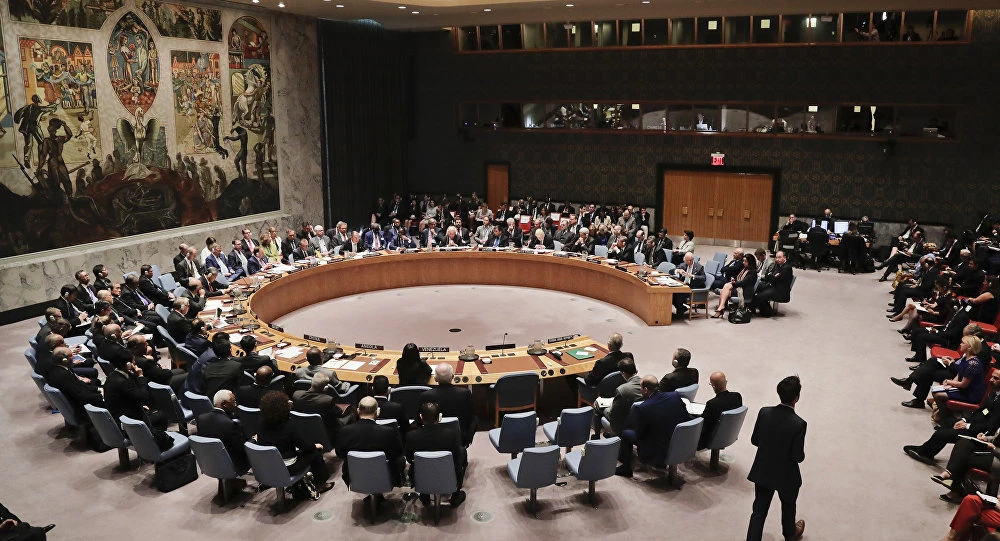 The United Nations Security Council held an emergency meeting on Monday to discuss alleged chemical attacks in Douma, Syria. (Screenshot)