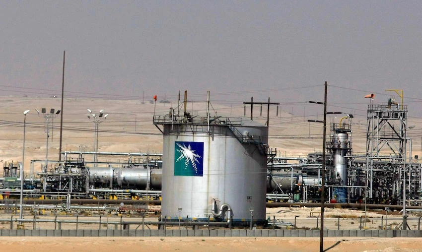 A general view shows the Saudi Aramco oil facility in Dammam city, 450 km east of the Saudi capital Riyadh. (AFP)