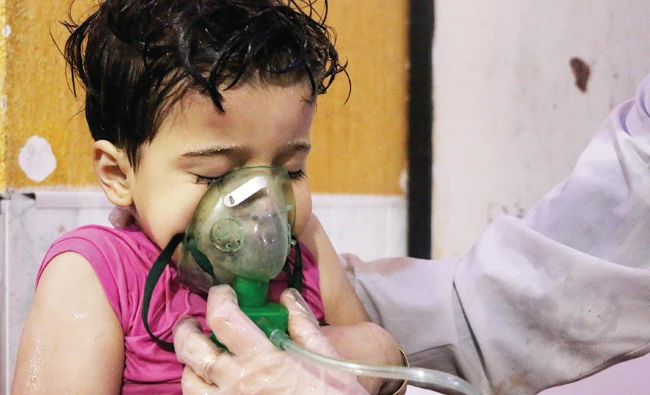 The regime has invited the international chemical weapons watchdog to send a fact-finding mission to investigate the gas attack in Douma. Getty Images
