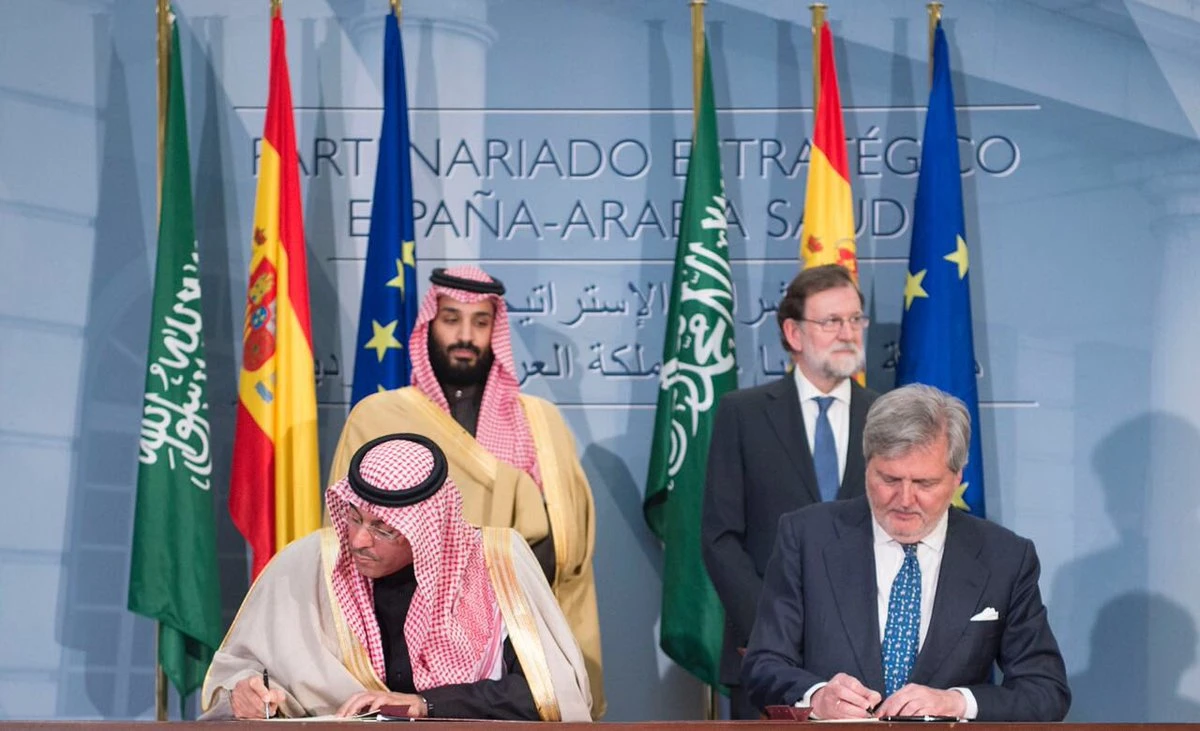 Saudi Arabia and Spain signed six agreements to establish military, air transport and technical cooperation between the two countries. (SPA)