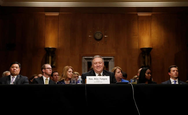 CIA Director Mike Pompeo testifies before a US Senate Foreign Relations Committee confirmation hearing on his nomination to be secretary of state on Capitol Hill in Washington on April 12, 2018. (REUTERS/Leah Millis)
