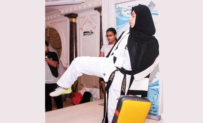 Amira Al-Agha in action. AN photo