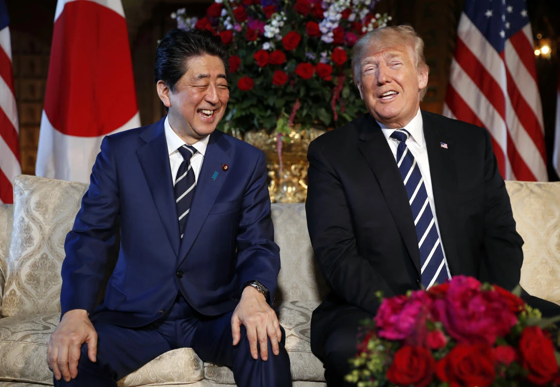 Hosting Japanese Prime Minister Shinzo Abe at his Mar-a-Lago resort in Palm Beach, US President Donald Trump said the tariffs could be a topic during the visit. (AP)