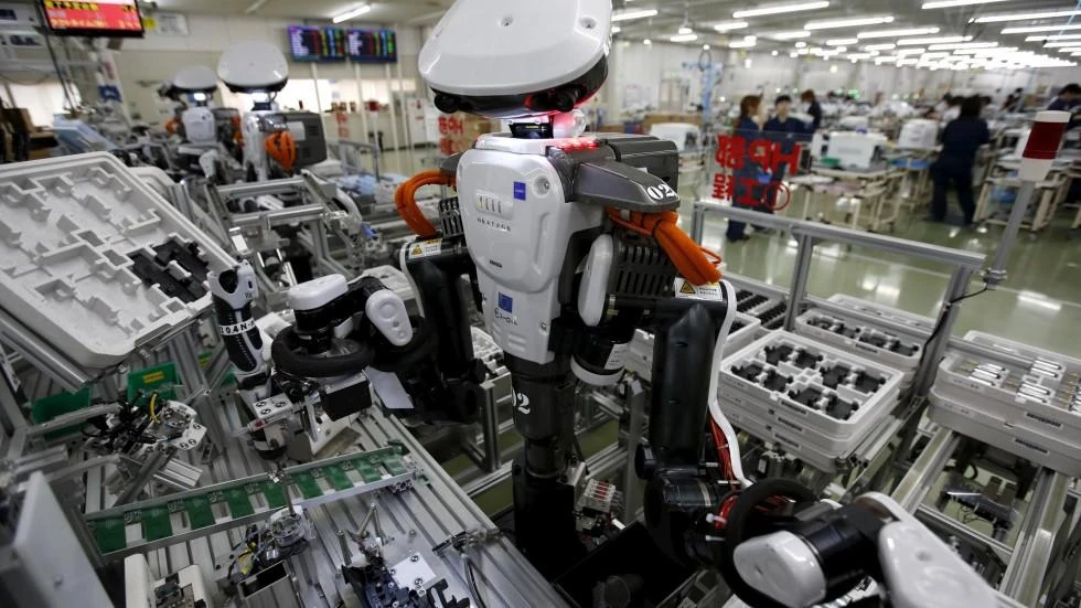 Japan is known for bringing large-scale industrial robots to the factory floor. (Reuters)