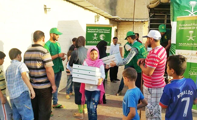 KSRelief distributed assistance to Syrian refugees. (SPA/file)