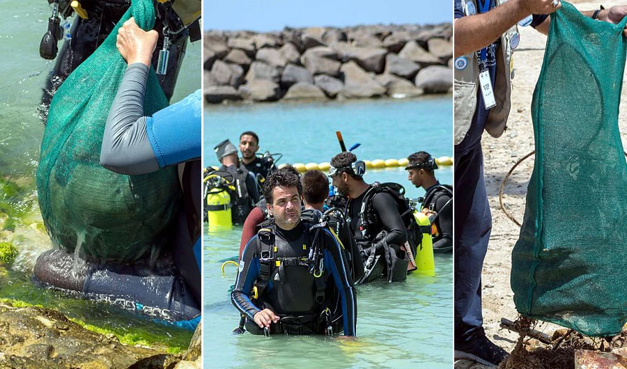 Volunteer divers haul early 1,600 kg of rubbish from Jeddah’s waters