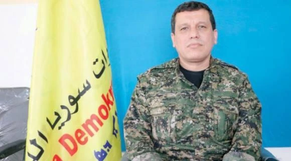 The Commander-in-Chief of the Syrian Democratic Forces Mazloum Abdi. (Asharq Al-Awsat)