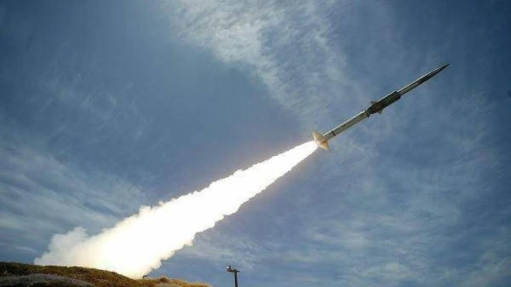 Saudi Arabia's air defenses on Friday intercepted a missile fired by Houthi militia Friday. (Screen grab)