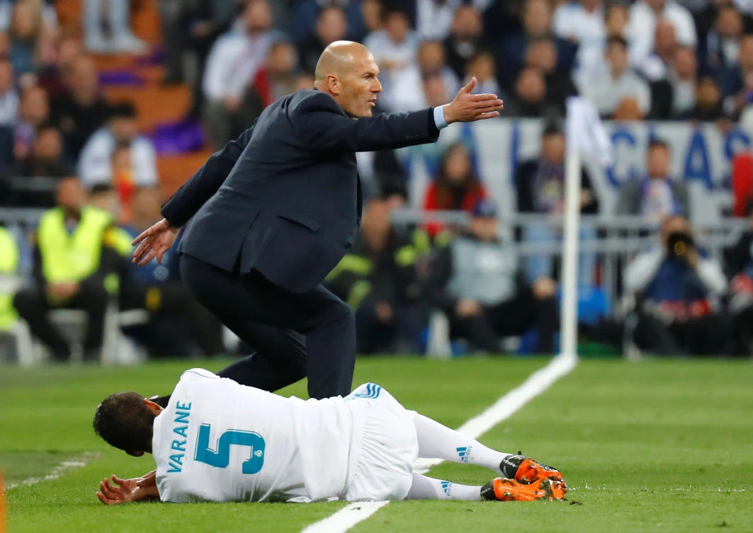 Zinedine Zidane was at his most animated as Real Madrid made heavy weather of reaching the Champions League final. (Reuters)