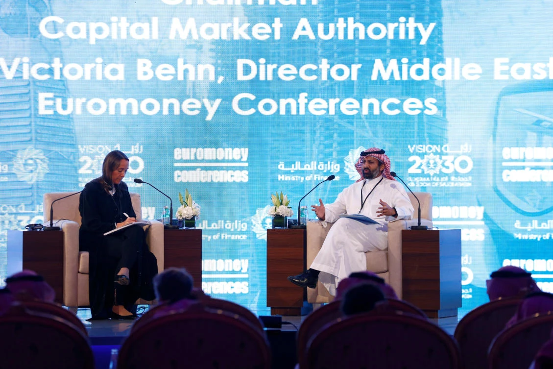 Mohammed Al-Kuwaiz, chairman of Saudi Arabia's Capital Market Authority warned the Euromoney Saudi Arabia Conference about the perils of cryptocurrency investment. (Reuters)
