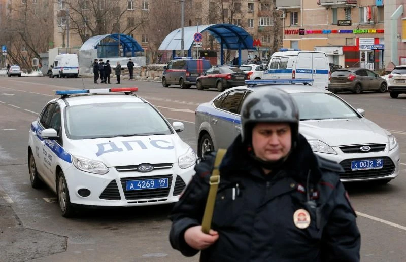 A Russian police officer stands guard in this file photo. (Reuters)