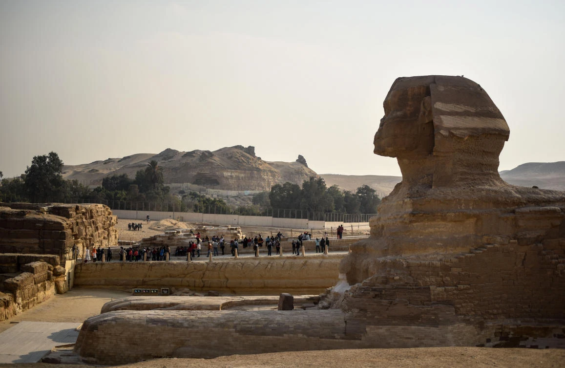 A general view shows the Sphinx in the southern Cairo Giza district (Mohamed El-Shahed/AFP)