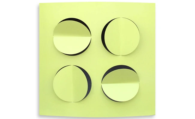 From the “Shape of Time” series, 2015. Matte enamel on aluminum.