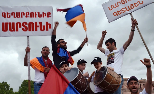 Tears of joy in Armenia as opposition leader becomes PM