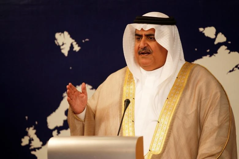 Foreign Minister Khalid bin Ahmed Al Khalifa defended what he says is Israel’s “right” to defend itself after Israel launched overnight strikes on Iranian targets in Syria. (Reuters)